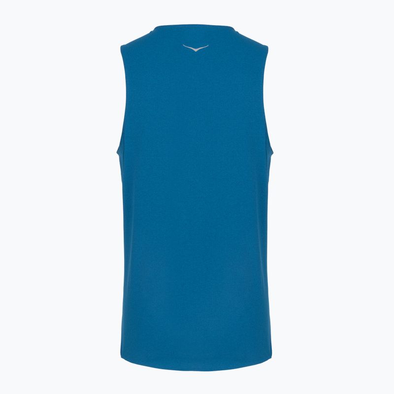 Мъжка тениска за бягане HOKA EveryRun Tank night glow blue 2