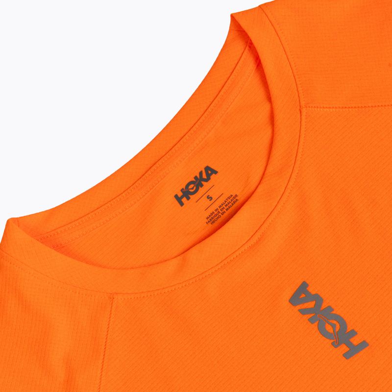 Мъжка тениска за бягане HOKA EveryRun Short Sleeve electric tangerine 3