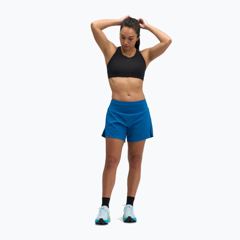 Дамски шорти за бягане HOKA Glide Short 5" 2in1 night glow blue 2