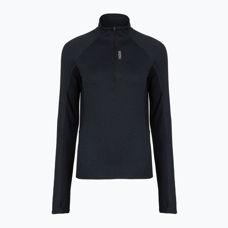 Дамски суитшърт за бягане HOKA Skyform Half Zip black heather