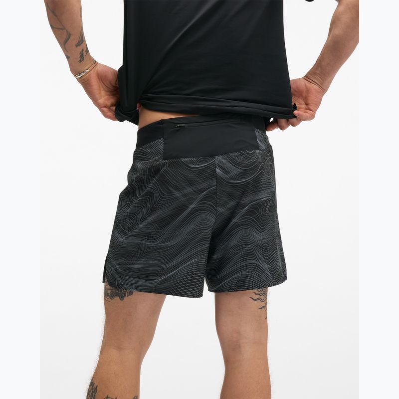 Мъжки шорти за бягане HOKA Glide Short 5" Brief CLF PRT black/white 3