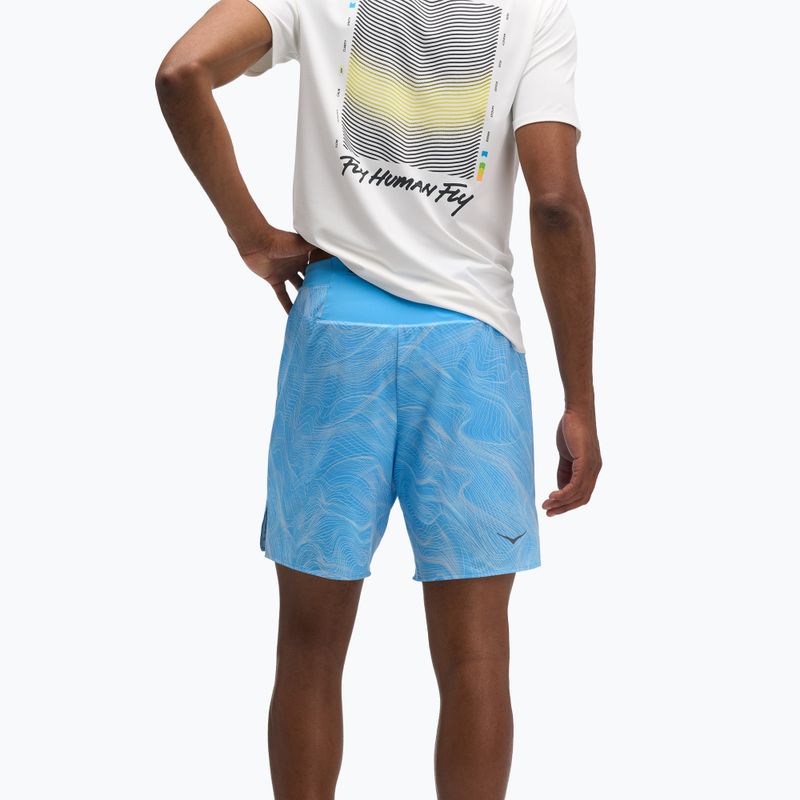 Мъжки шорти за бягане HOKA Glide Short 7" CLF PRT mineral blue 3
