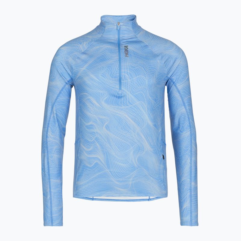 Мъжки суитшърт за бягане HOKA Skyform Half Zip CLF PRT mineral blue