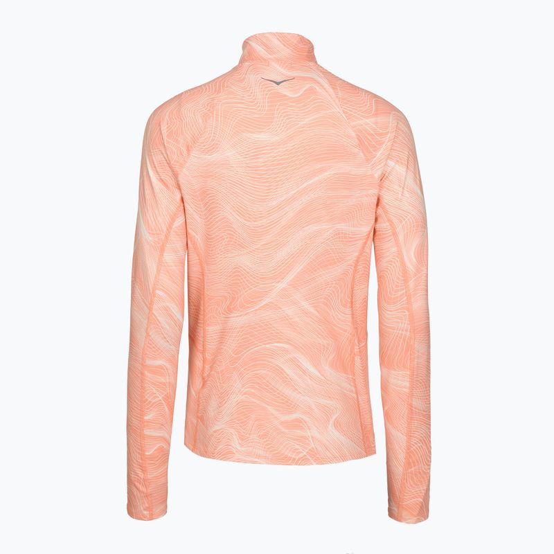 Дамски суитшърт за бягане HOKA Skyform Half Zip CLF PRT sunstone print 2