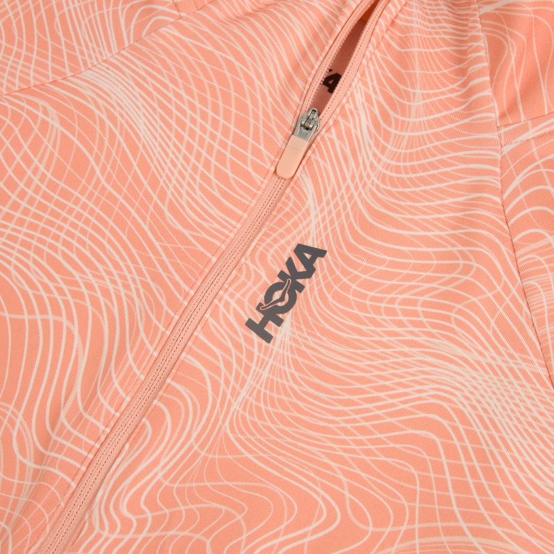 Дамски суитшърт за бягане HOKA Skyform Half Zip CLF PRT sunstone print 3