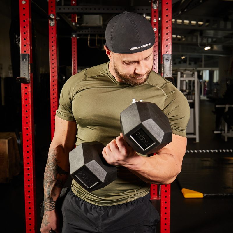 XTREXO Hex 25 кг гумирани дъмбели 6