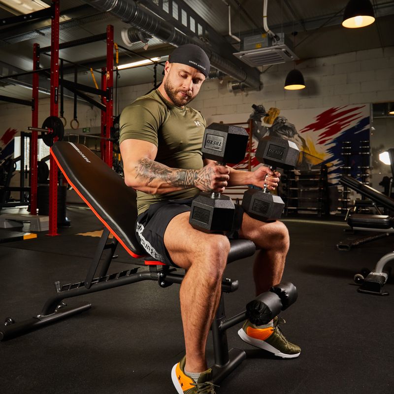 XTREXO Hex 25 кг гумирани дъмбели 9