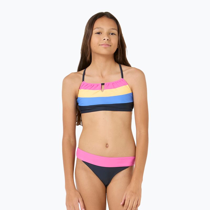 Rip Curl Block Party комплект от 3 части детски бански + тениска тъмно синьо 4