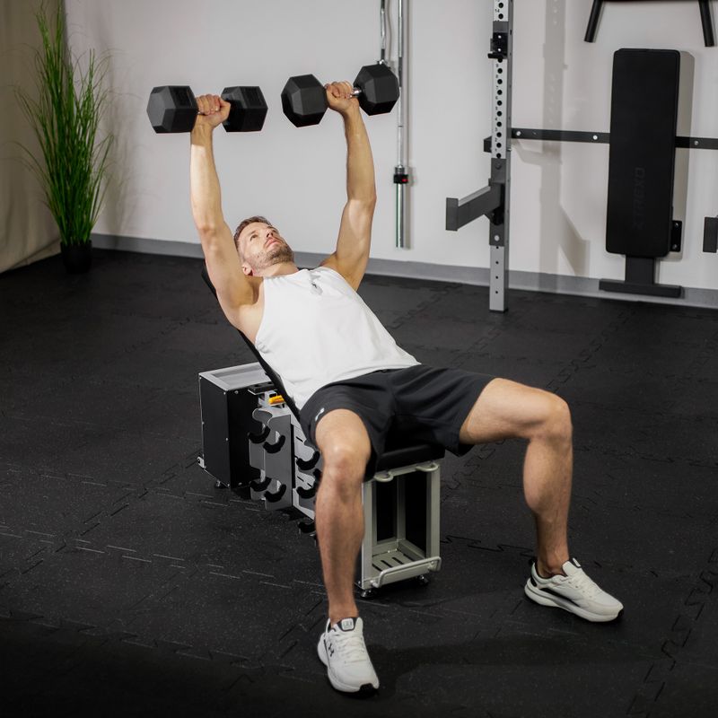 XTREXO Съхранение Регулируема пейка за обучение черна 4