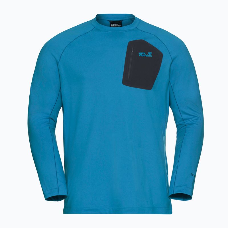 Мъжка блуза с дълъг ръкав Jack Wolfskin Prelight Trail Crew aurora blue 5