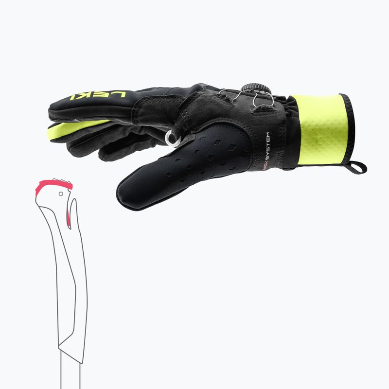 Ски ръкавици LEKI PRC Boa Shark black/neon yellow 4