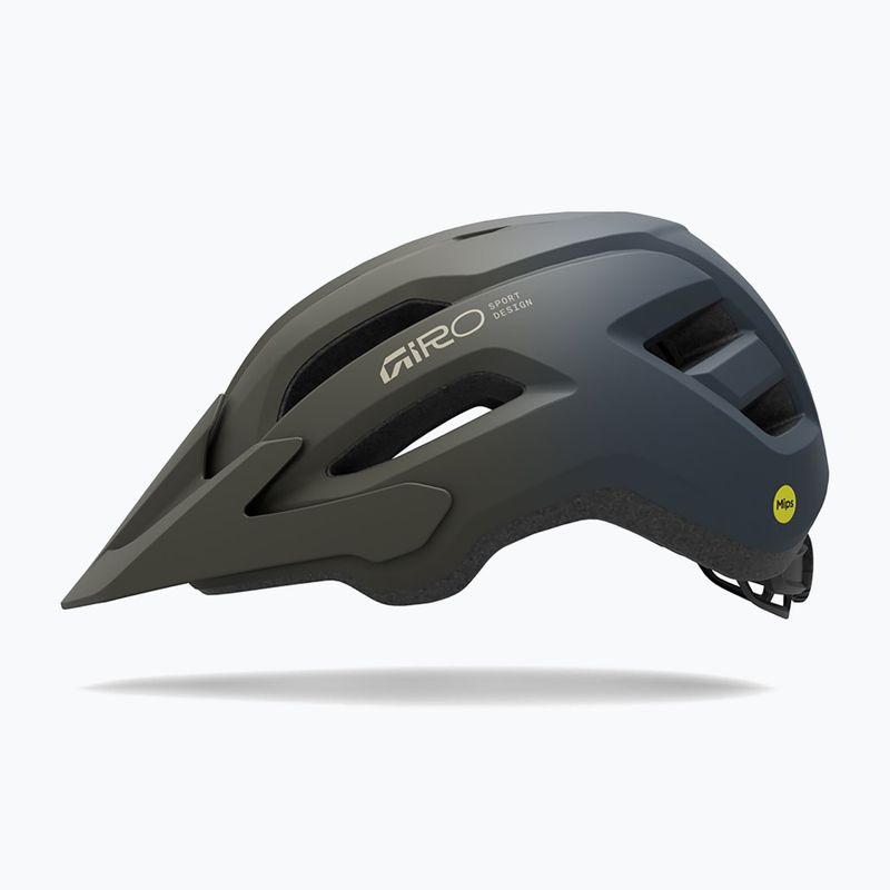 Детска велосипедна каска Giro Fixture II MIPS matte dark sage/sapphire fade 2