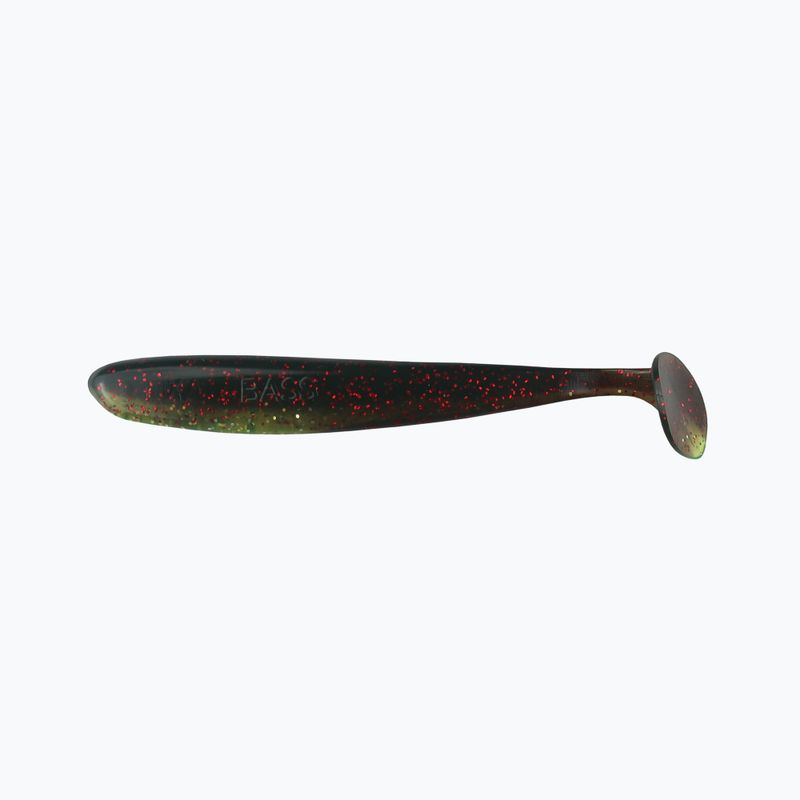 Przynęta gumowa Relax Bass 3 Laminated 4 szt. Chartreuse-Silver Glitter, Motor Oil-Red Glitter BAS3