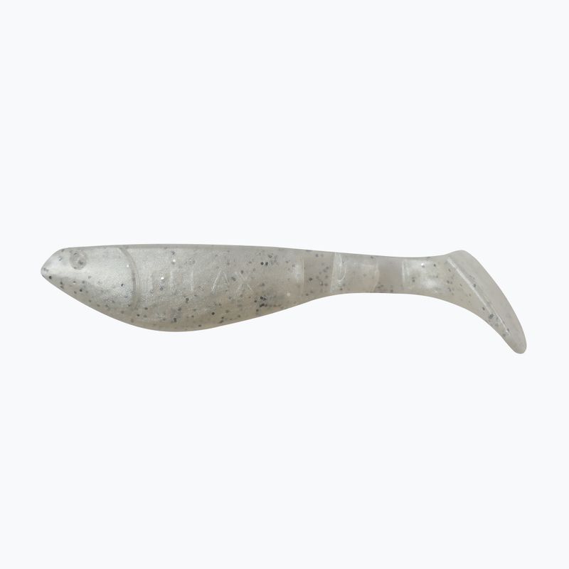 Примамка Relax Hoofed Rubber Lure 2.5 Laminated 4 бр. Бяла перла / сребърен блясък BLS25