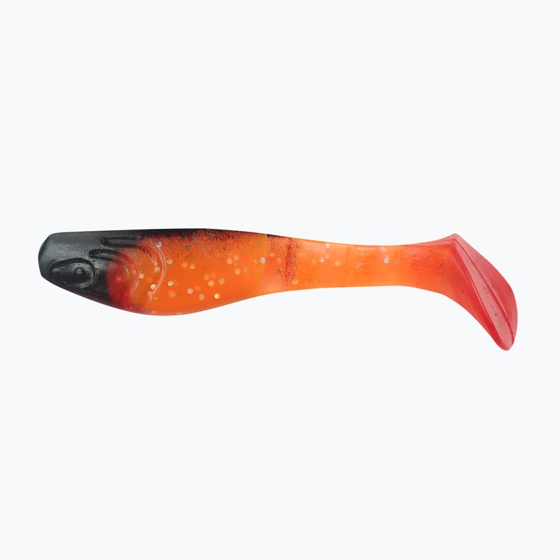 Soft bait Relax Hoof 3 Red Tail черен прозрачен оранжев холограмен блясък BLS3-S122R-B