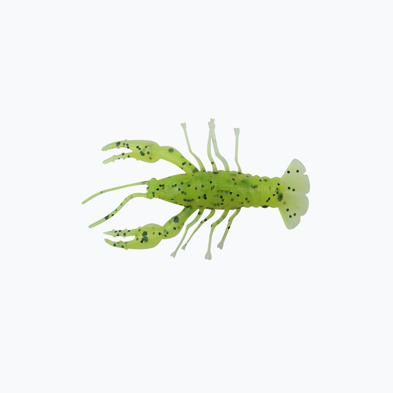 Гумена стръв Relax Crawfish 1 Ламинирана 8 бр. Chartreuse-Black Jumbo Glitter / White CRF1