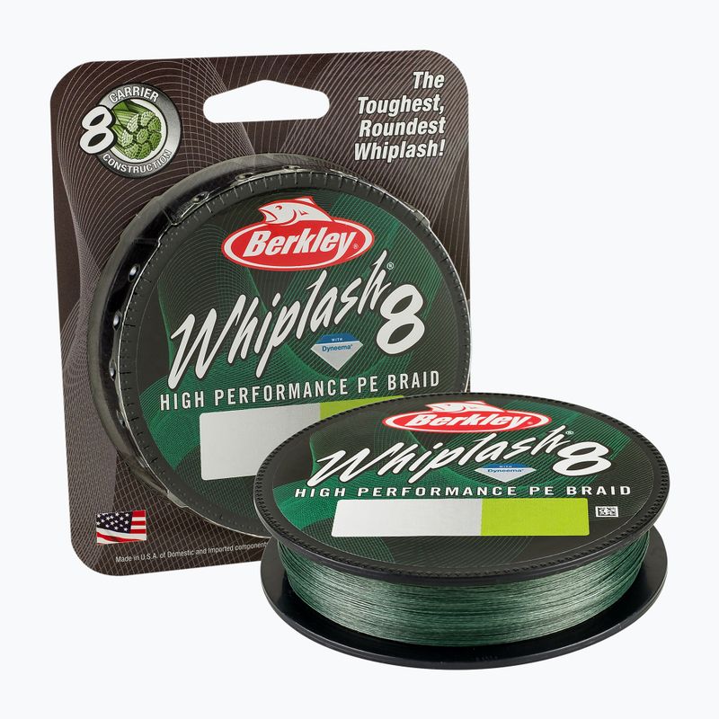 Berkley Whiplash 8 зелена спинингова оплетка 1446647