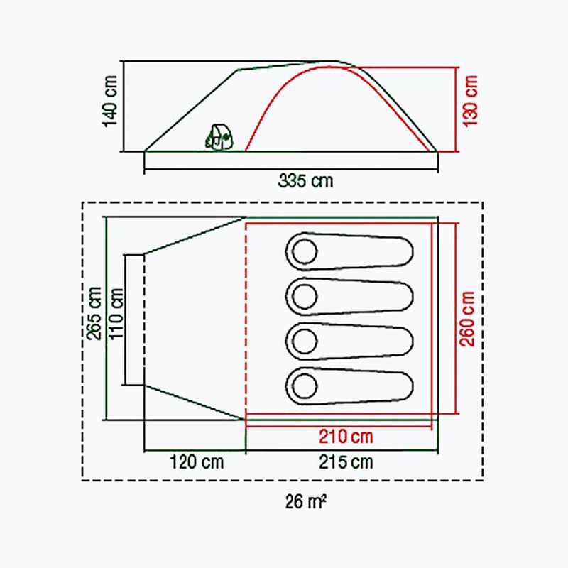 Coleman Kobuk Valley 4 Plus green 2000030281 Палатка за къмпинг за 4 човека 2