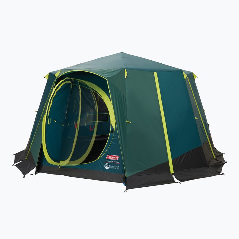 Coleman Cortes Octagon Blackout Спалня зелена Палатка за къмпинг за 8 души 4