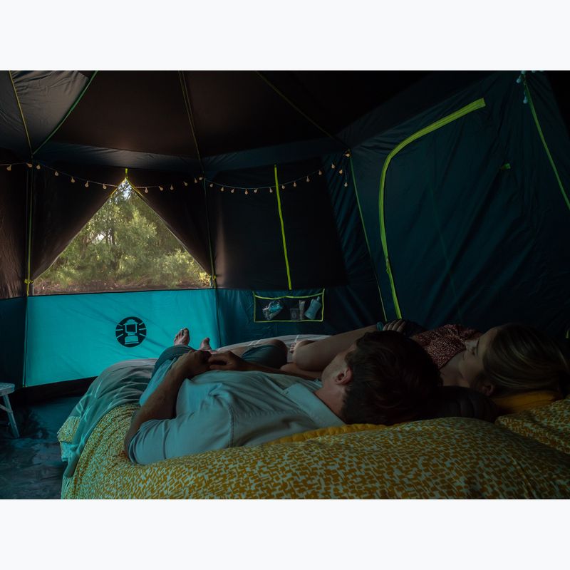 Coleman Cortes Octagon Blackout Спалня зелена Палатка за къмпинг за 8 души 12