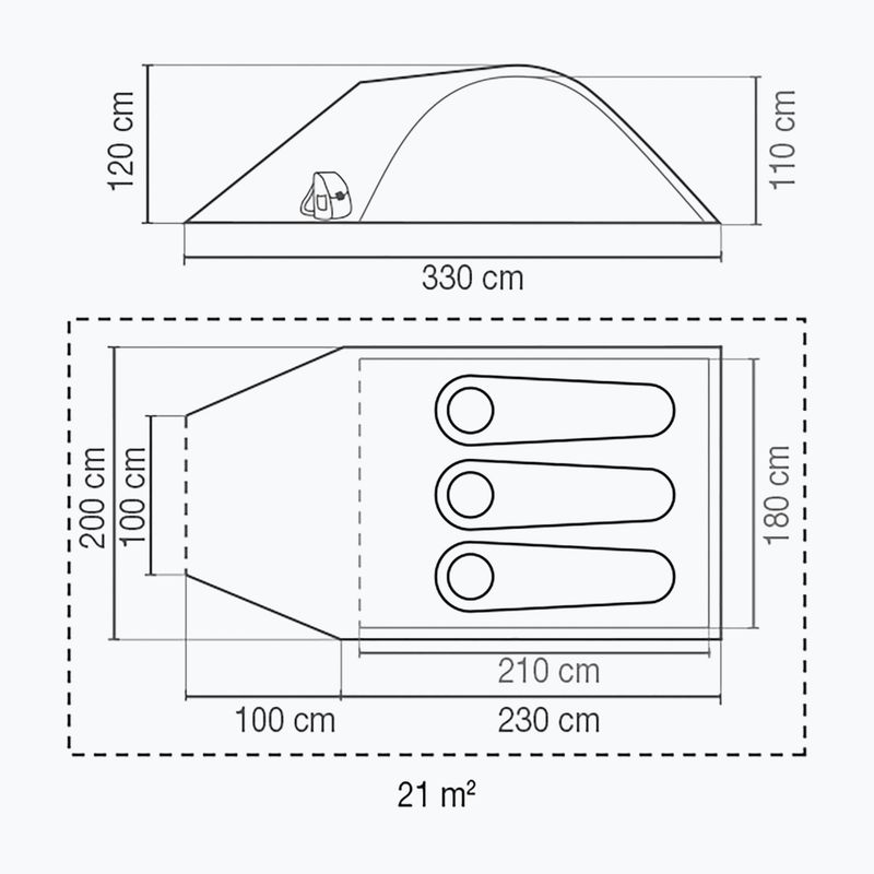 Палатка за къмпинг за 3 души Coleman Pingora 3 2000035203 2