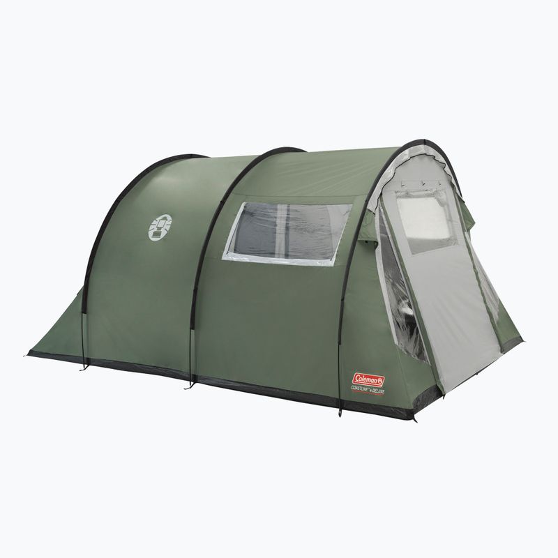 Coleman Coastline 4 Deluxe зелена палатка за къмпинг за 4 души