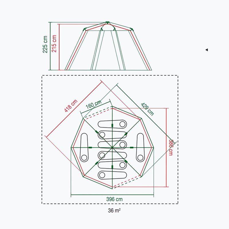 Coleman Octagon 8 Нова палатка за къмпинг за 8 души сива 2176828 7