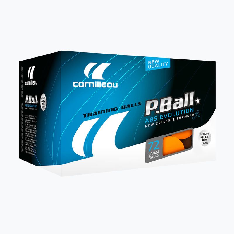 Cornilleau P-Ball* ABS EVOLUTION 72 топчета за тенис на маса. Оранжева 3