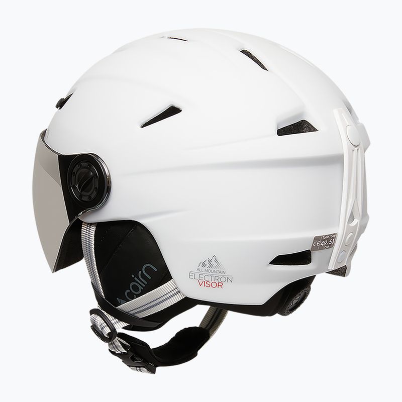 Скиорска каска Cairn Electron Visor mat white 2