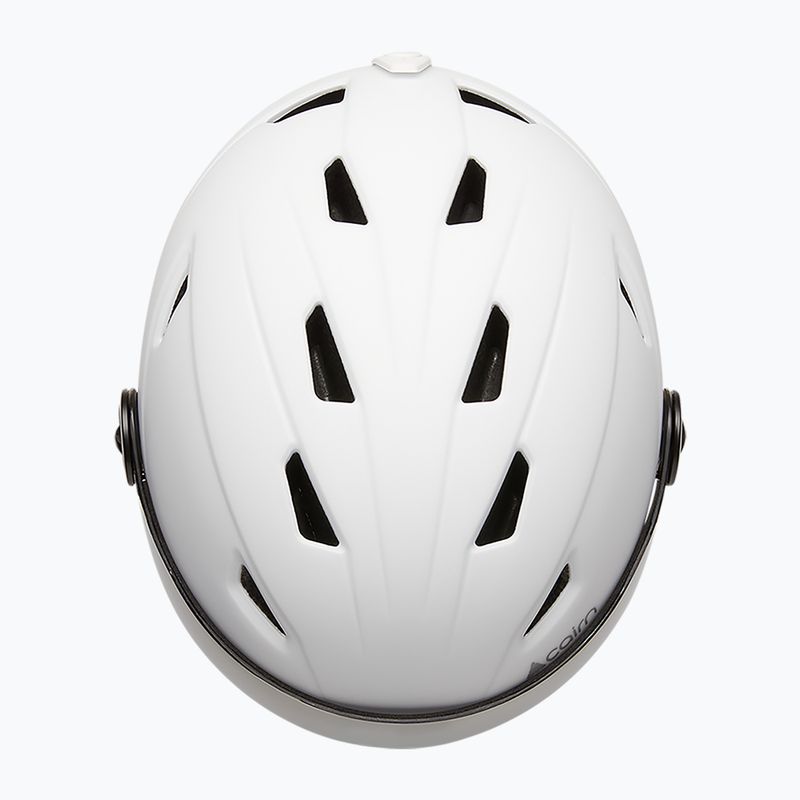 Скиорска каска Cairn Electron Visor mat white 3
