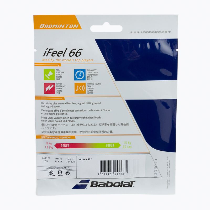 BABOLAT струна за бадминтон bad.iFEEL 10,2 м черна 124898 2