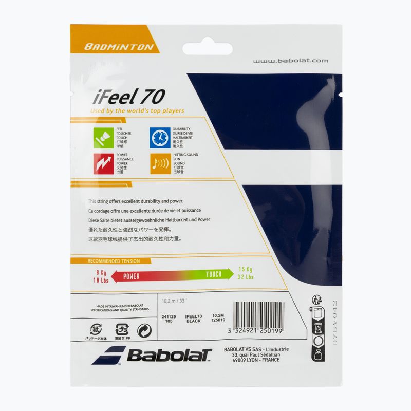 Кордаж за тенис Babolat bad.iFEEL 10,2M black 2