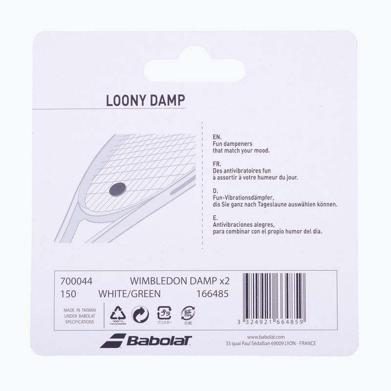 BABOLAT Заглушител Wimbledon 2 бр. бял/зелен 700044 3