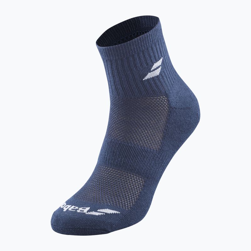 Чорапи Babolat Quarter 3 Pack white/estate blue/grey 3