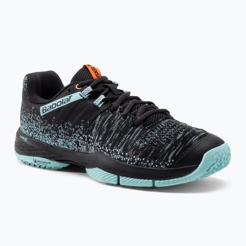Babolat Sensa black/tanager turquoise дамски обувки за гребане