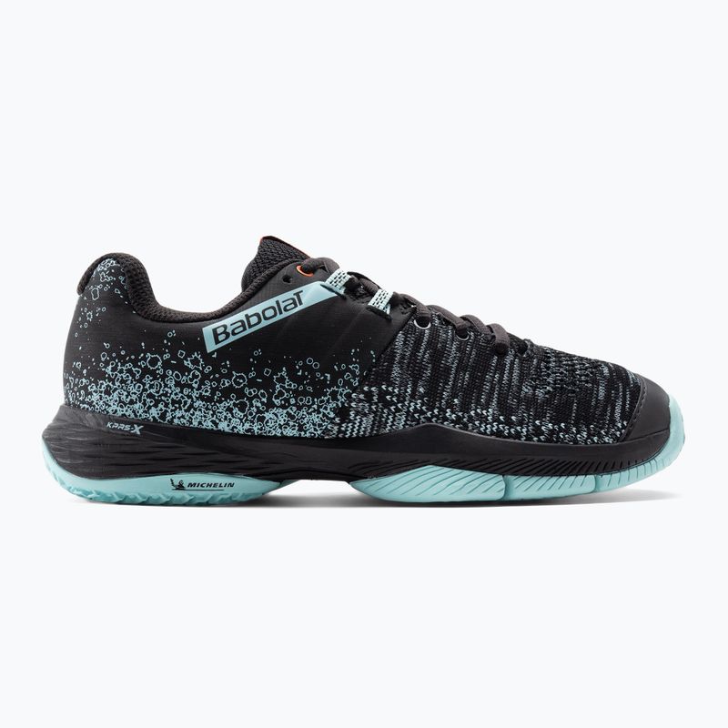 Babolat Sensa black/tanager turquoise дамски обувки за гребане 2
