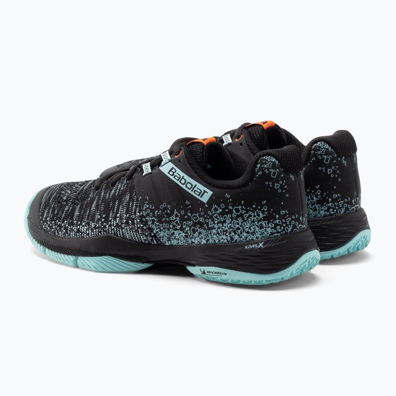 Babolat Sensa black/tanager turquoise дамски обувки за гребане 3