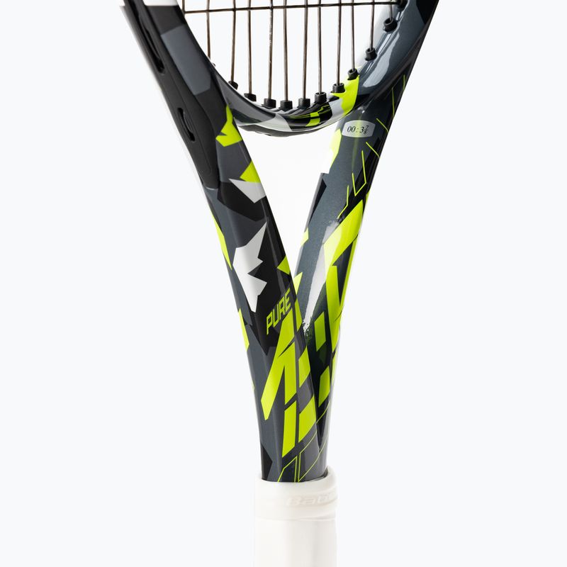 Детска тенис ракета Babolat Pure Aero Junior 25 сиво-жълта 140468 4