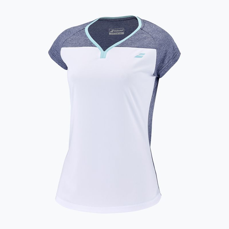 Детска тениска Babolat Play Crew Neck бяло и синьо 3MTE011 2