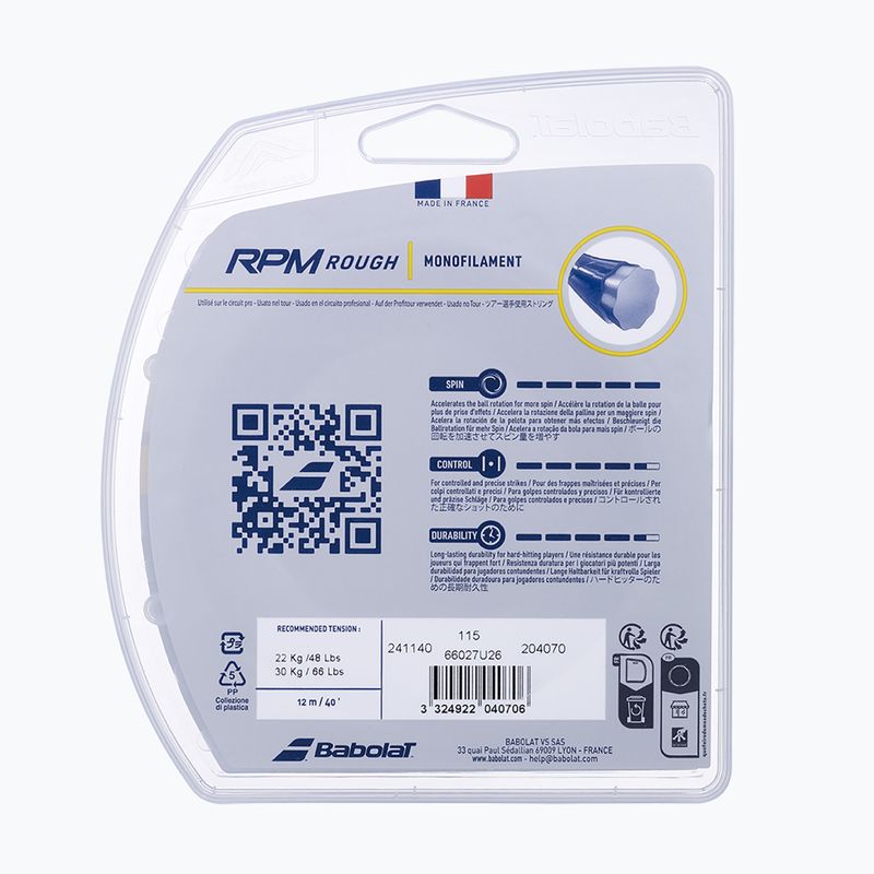 Кордаж за тенис Babolat 12 m Rpm Rough grey 2