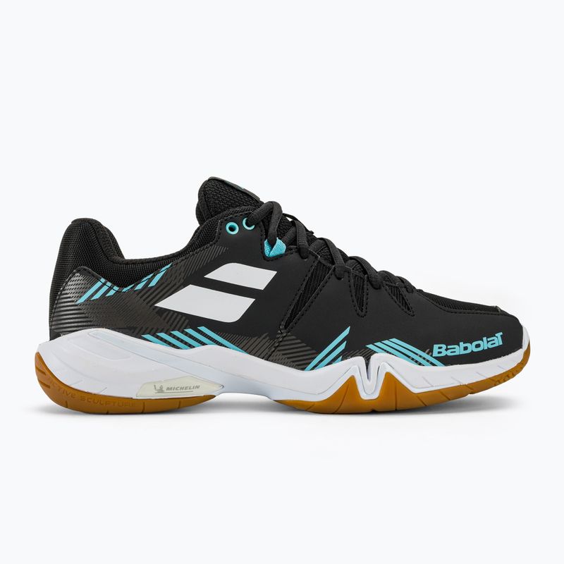 Мъжки обувки за бадминтон Babolat Shadow Spirit black/light blue 2