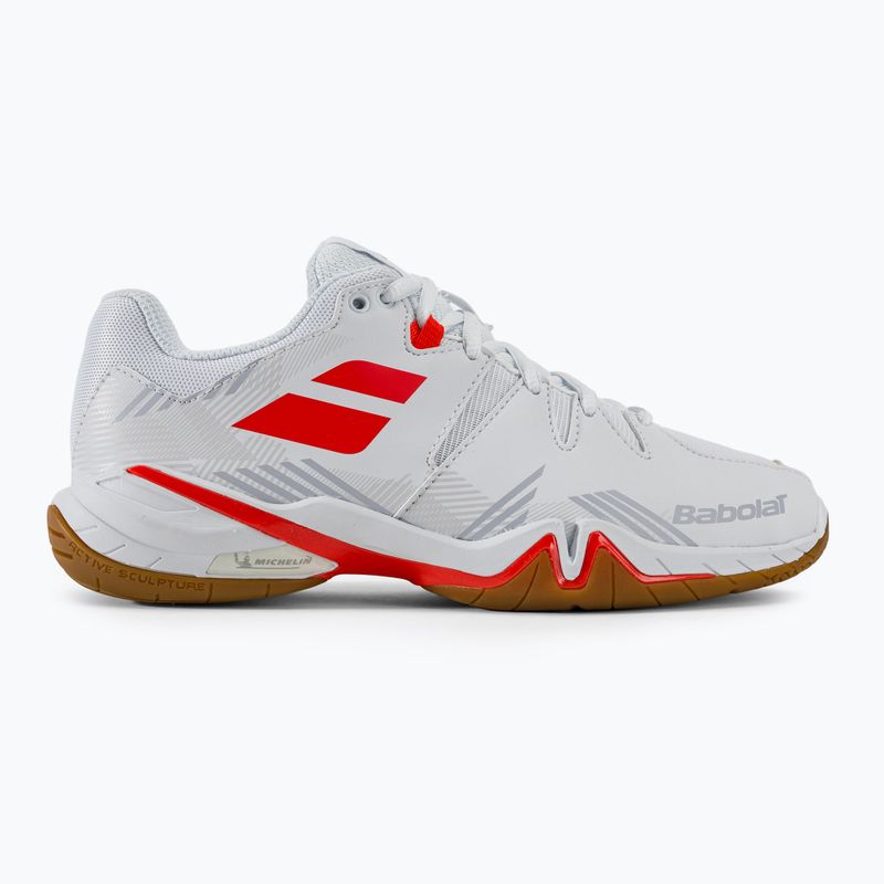 Дамски обувки за бадминтон Babolat Shadow Spirit white/lavender 2