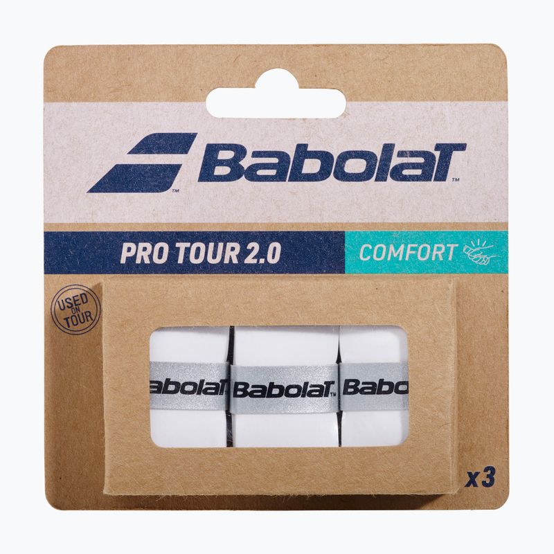 Грип за тенис ракети Babolat Pro Tour 2.0 3 бр. white