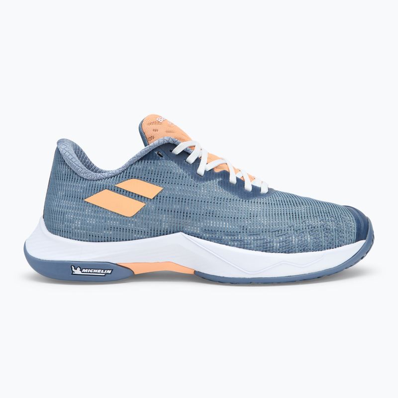 Дамски обувки за бадминтон Babolat Shadow Spirit 2 grey/ coral 2