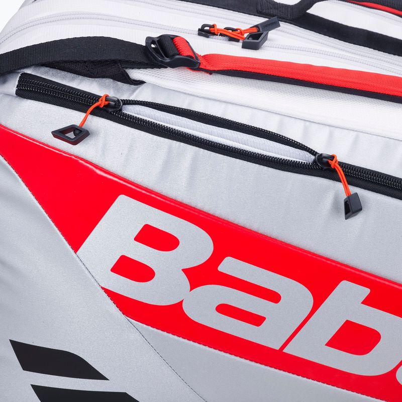 Чанта за падел Babolat RH Pro Juan Lebron 62 l white/ silver/ red 3