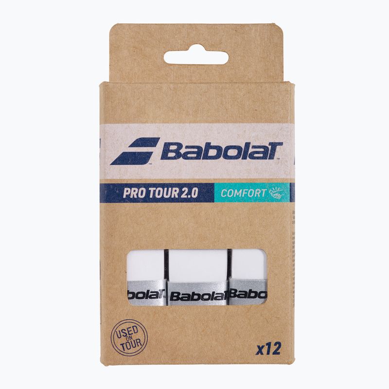 Грип за тенис ракети Babolat Pro Tour 2.0 12 бр. white