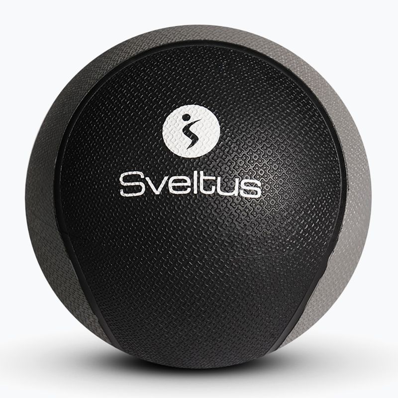 Медицинска топка Sveltus Rubber 1 kg сива/черна