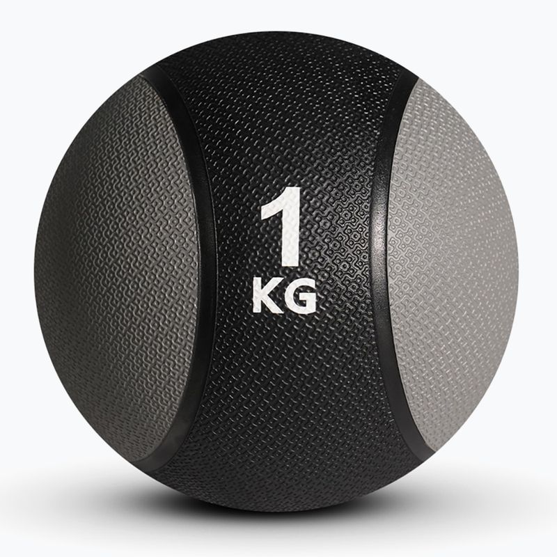 Медицинска топка Sveltus Rubber 1 kg сива/черна 2