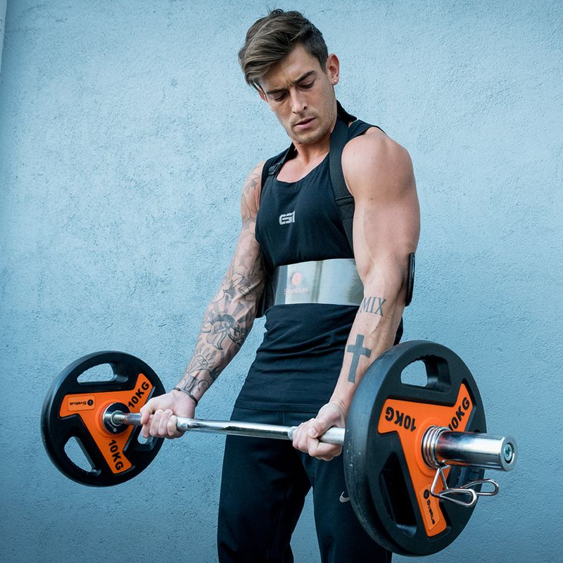 Прав лост за щанги Sveltus Training Bar + 2 Spring Collars 175 cm chrome 7