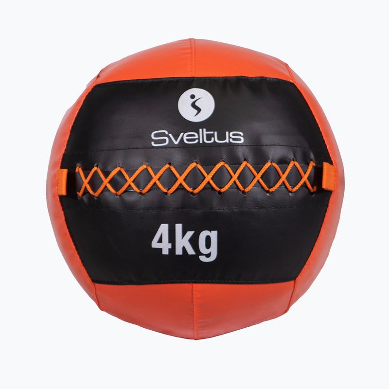 Медицинска топка Sveltus Wall Ball 4 kg black/red